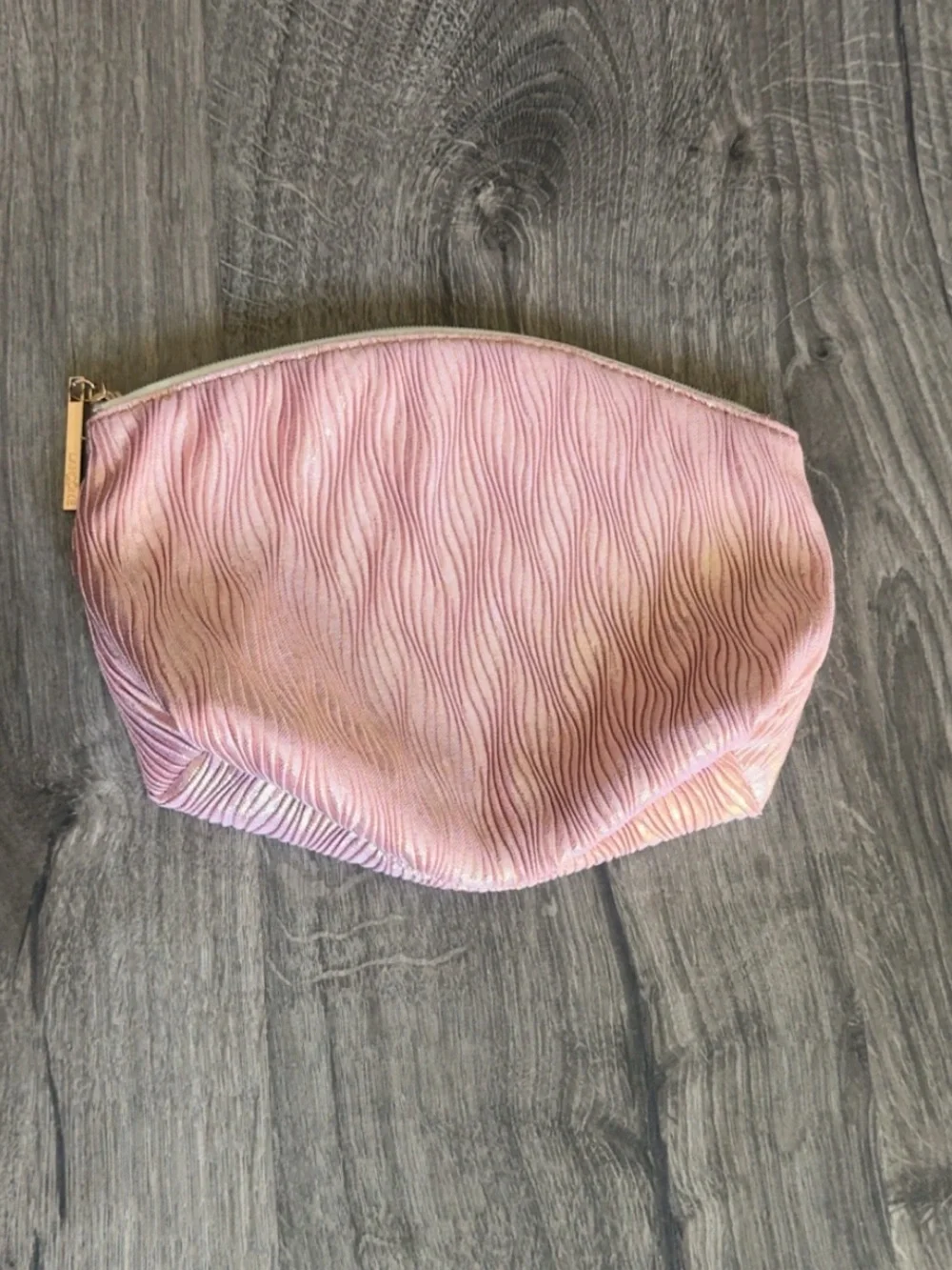 Lancôme Pink Wavy Striped Cosmetic Pouch